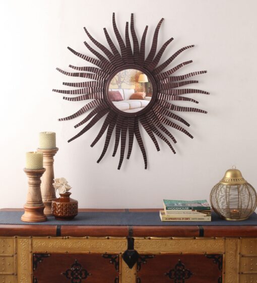 Sunburst Convex Decorative Wall Mirror By Cocovey