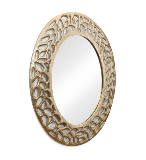 Gold Oval aluminum decorative wall mirror by Cocovey - Image 3