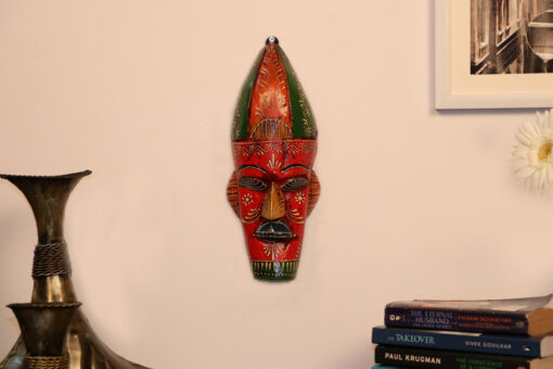 Wooden Tribal Red Wall Mask By Cocovey - Image 2