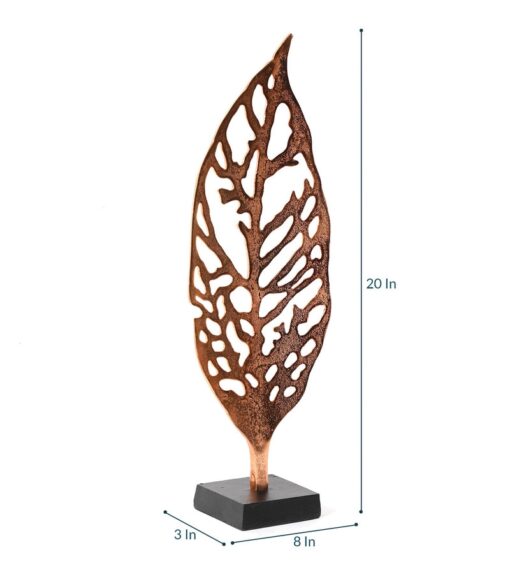 Copper Antique Aluminium Leaf Sculpture by Cocovey - Image 3