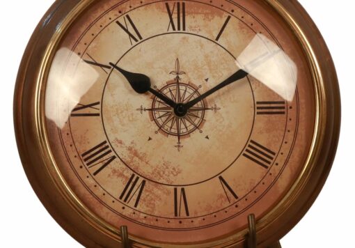 Brass Antique Wooden Tripod Table Clock By Cocovey - Image 4