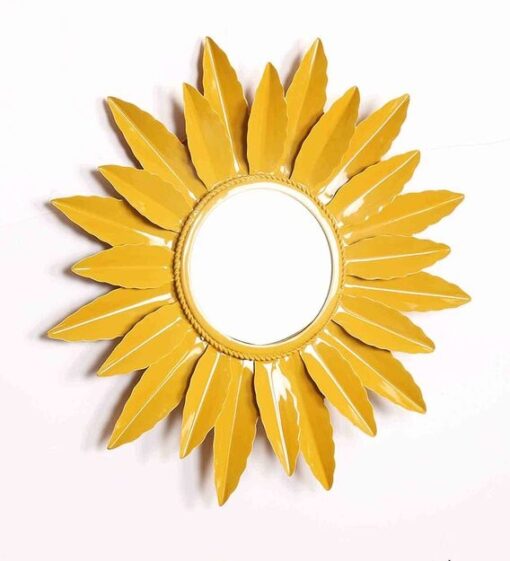 Sunburst Yellowcolour Decorative Mirror By Cocovey - Image 3