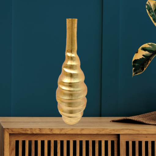 Aluminium Golden Flower Vase By Cocovey