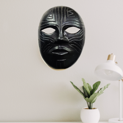 Aluminum handcrafted wall mask by Cocovey