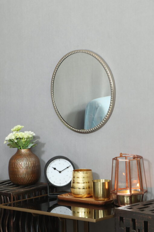 Nickle Metal Wall Mirror By Cocovey Homes