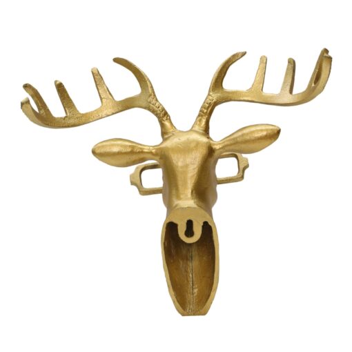 Gold Aluminium Deer Wall Head - Image 4