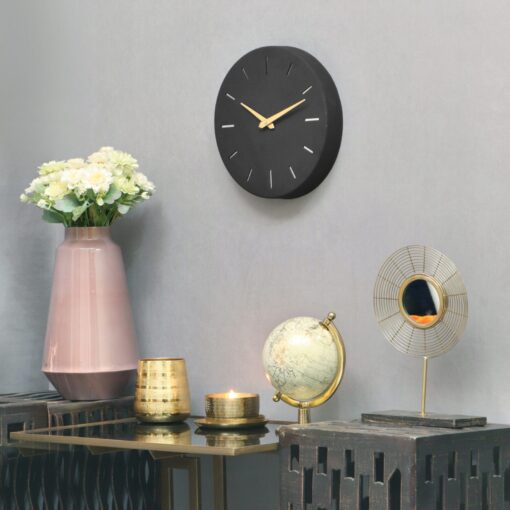 Charming black wall clock by cocovey homes